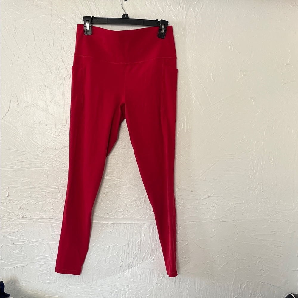 Athleta Red High-Rise Performance Leggings
